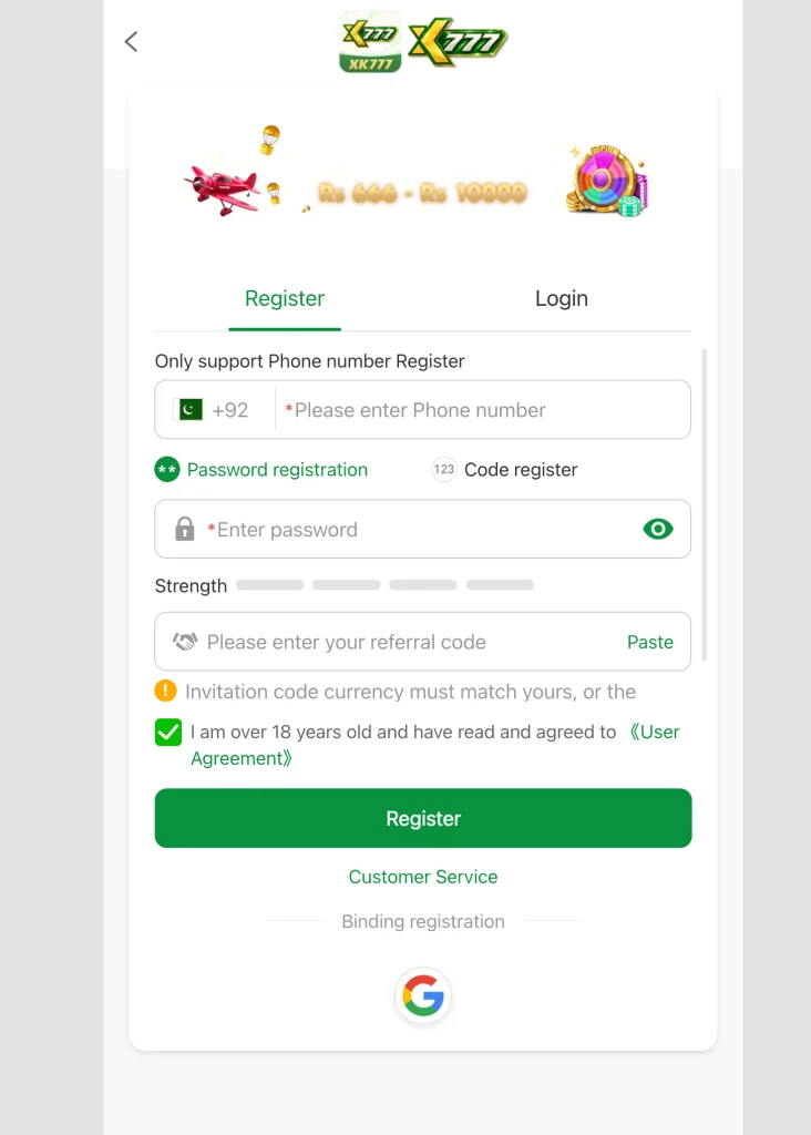 XK777 Gme Login & Register